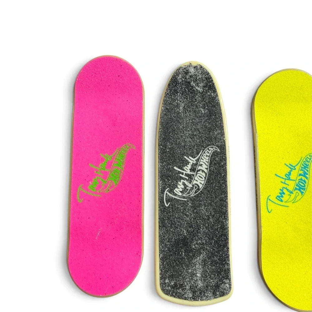 Hot Wheels Skate Tony Hawk Fingerboard Lot of 4 Mini Skateboards Neon Graphics